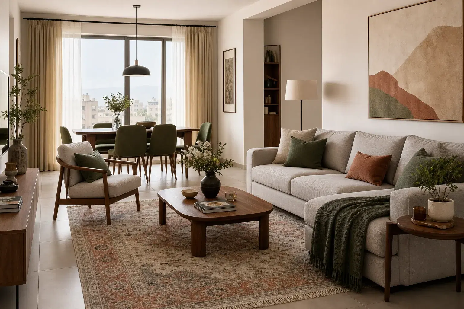 Illustrative scene representing furniture assembly